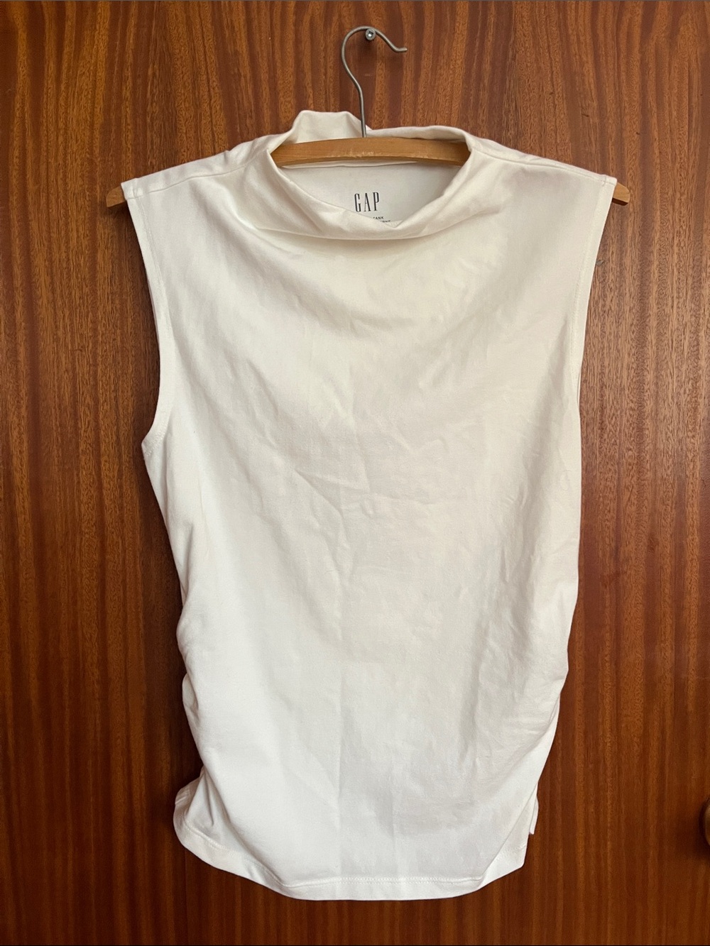 Gap Modern Tank Mock neck with ruching at side - Size Small